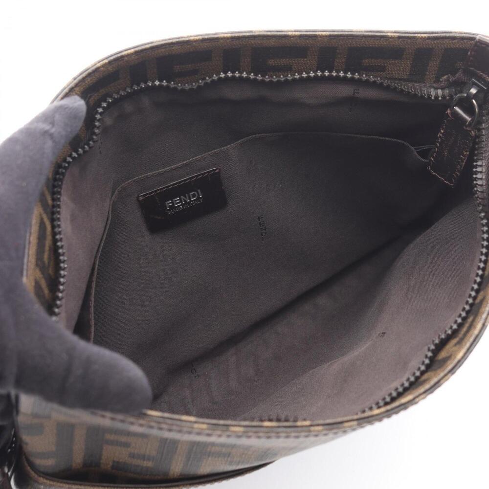 Fendi Zucca Shoulder Bag/Handbag, Coated Canvas Leather, Men's/Women's, Brown - Picture 3 of 9